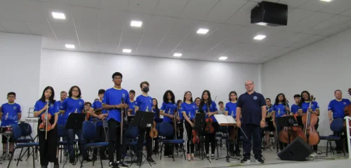 Apresenta��o da Orquestra e Banda  ABDA Filarm�nica, formatura  CIPS Bauru - 08/11/2022