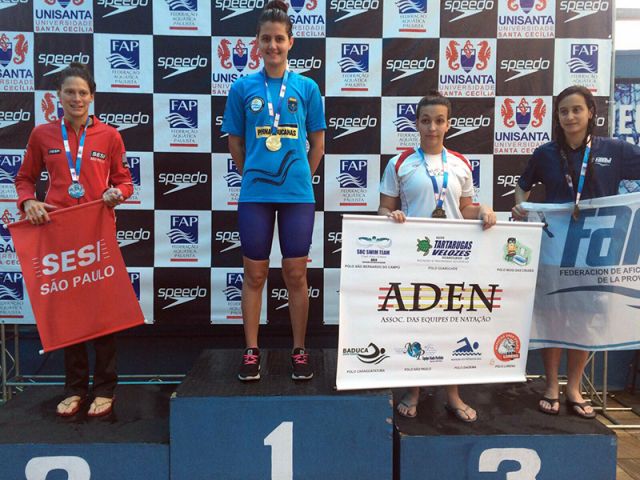 Atleta da ABDA de Nata��o garante ouro no Campeonato Paulista Junior e S�nior de Ver�o