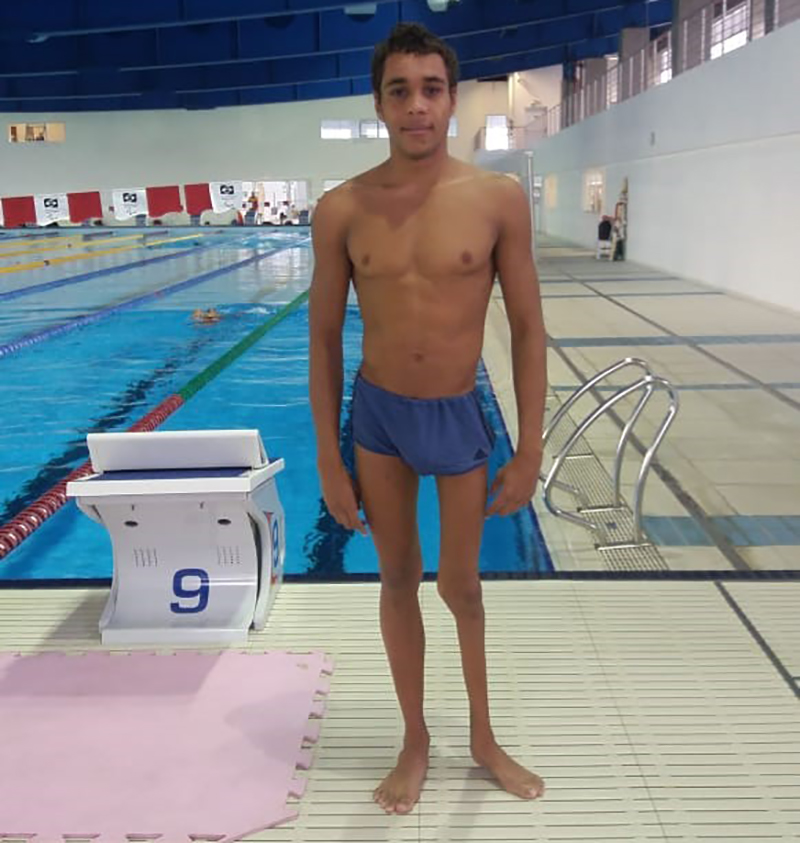 O atleta Matheus Ribeiro compete pela categoria S10, categoria mais alta de defici�ncia na classifica��o paral�mpica
