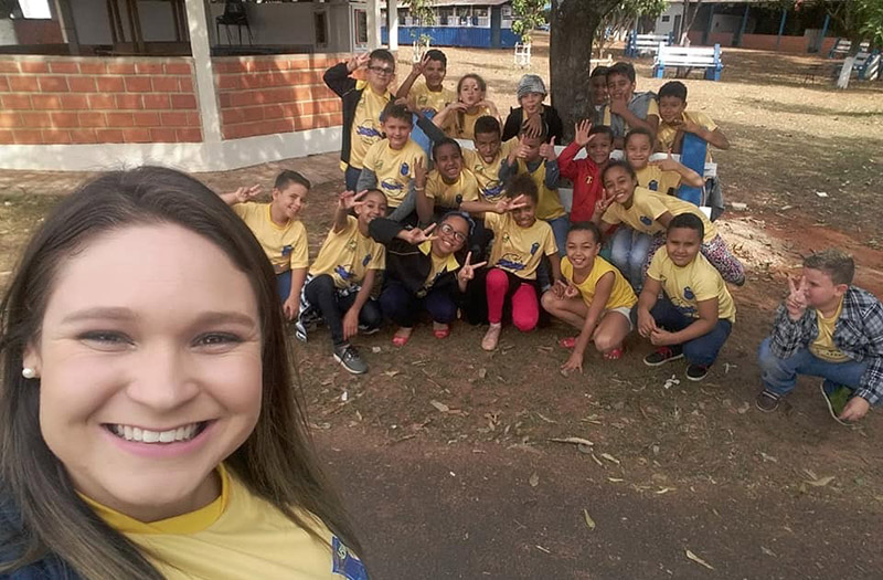Paula Fernanda Rodrigues da Silva Rossini � educadora social do projeto Casa da Crian�a