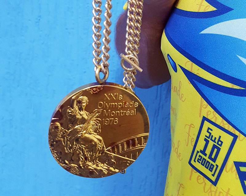 A medalha de ouro na Olimp�ada de Montreal � uma das maiores conquistas