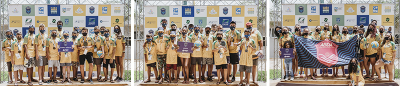 Cobra d'água (Ouro), ADPM (Prata) e ABDA Feminino (Bronze) da Série Tsu