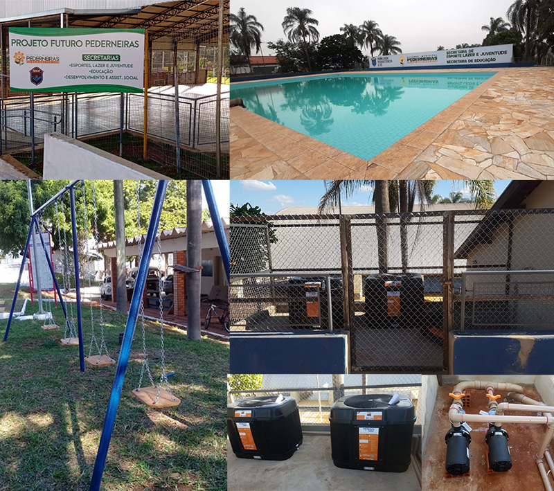 Detalhes da reforma para aquecimento da piscina e revitaliza��o do centro de lazer