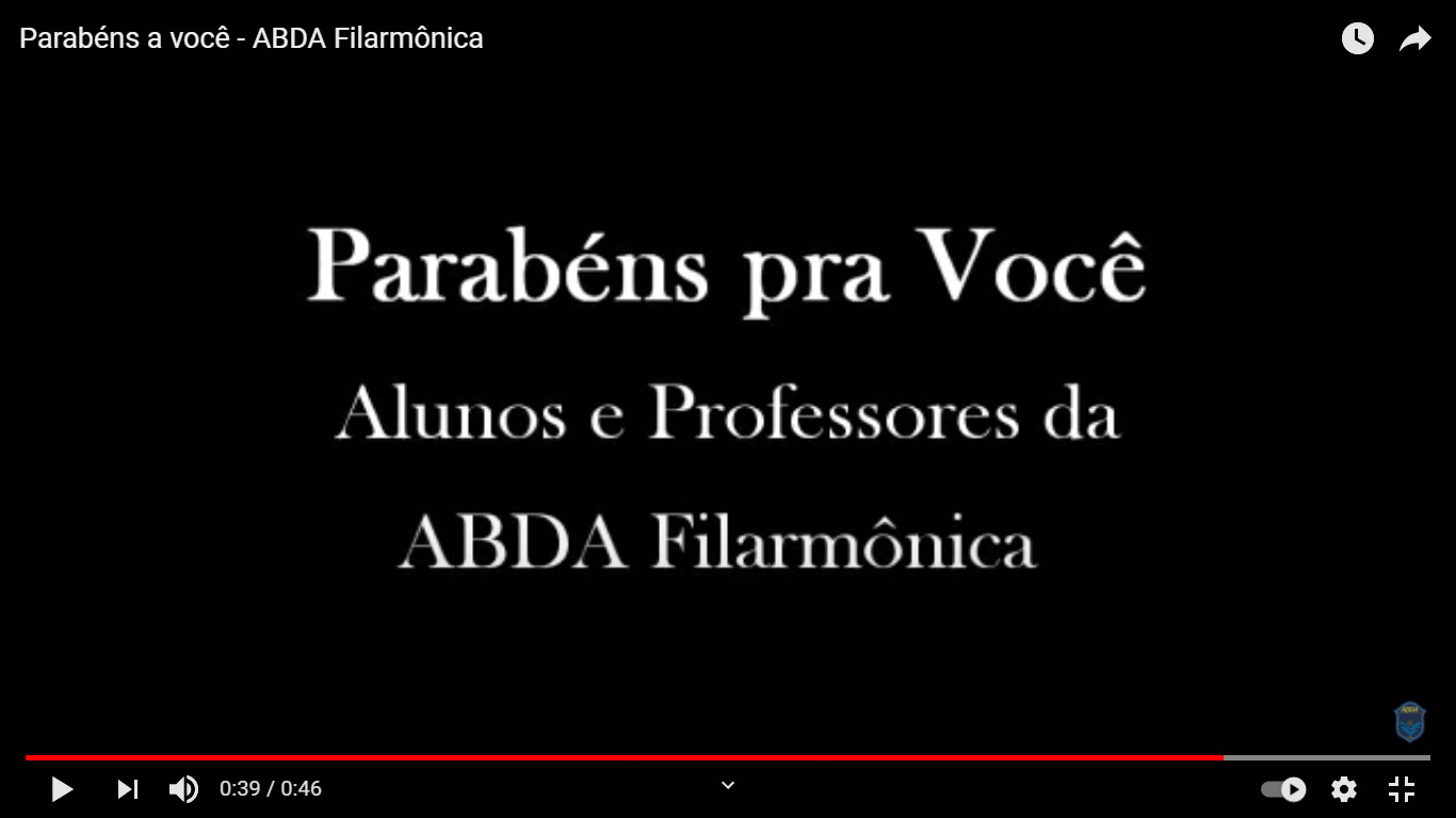 Parab�ns a voc� - ABDA Filarm�nica