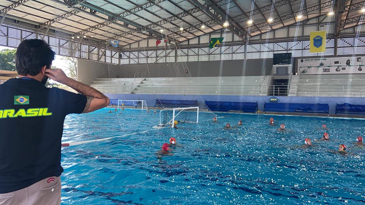 Pela 1� vez, treinamento da sele��o de polo aqu�tico alia esporte e ci�ncia