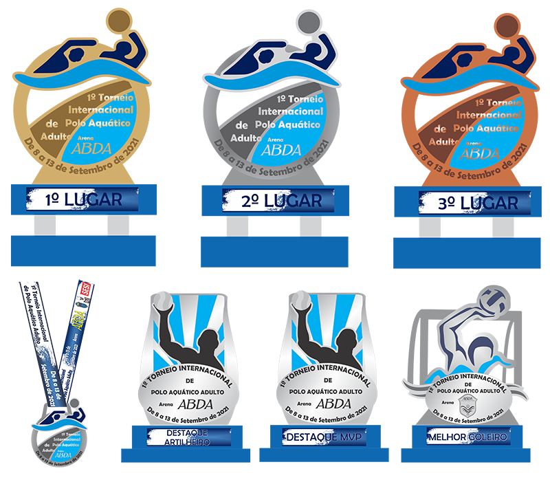 O layout dos trof�us e medalhas tem 