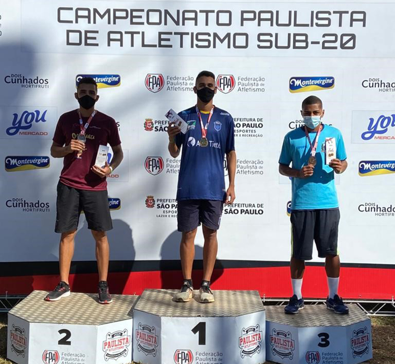 Samuel Vin�cius dos Santos que faturou o ouro nos 400m com barreiras e assume o 1� do ranking nacional sub-18
