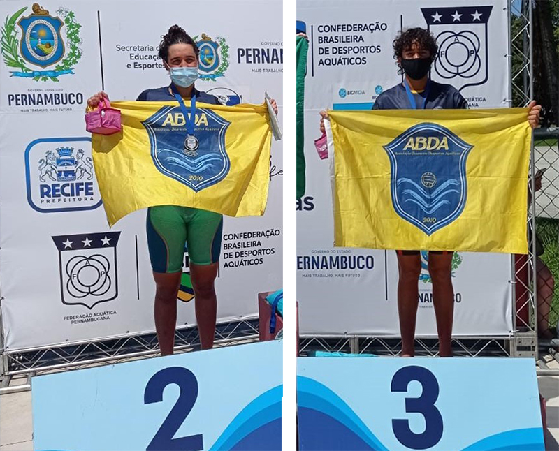 Sophia Coleta e Jo�o Manoel, medalhistas ABDA