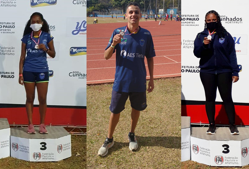 P�dios da ABDA: Maria Eduarda Vital, Samuel Vin�cius e Thaym� da Silva dos Santos