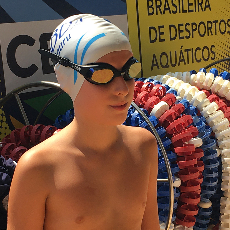 Guilherme, no Torneio Regional onde foi 1� lugar nado borboleta e nado costas