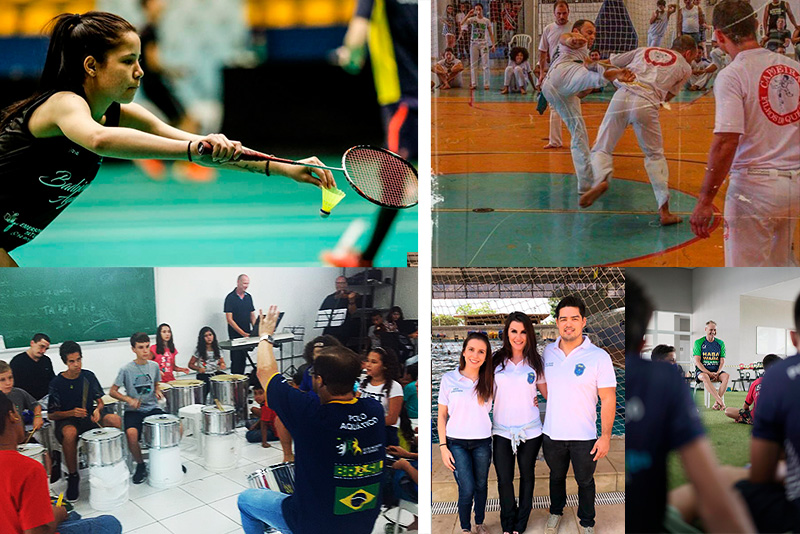 haver� cl�nicas de percuss�o, badminton, capoeira, nutri��o e conversa com o campe�o ol�mpico Attila Sudar