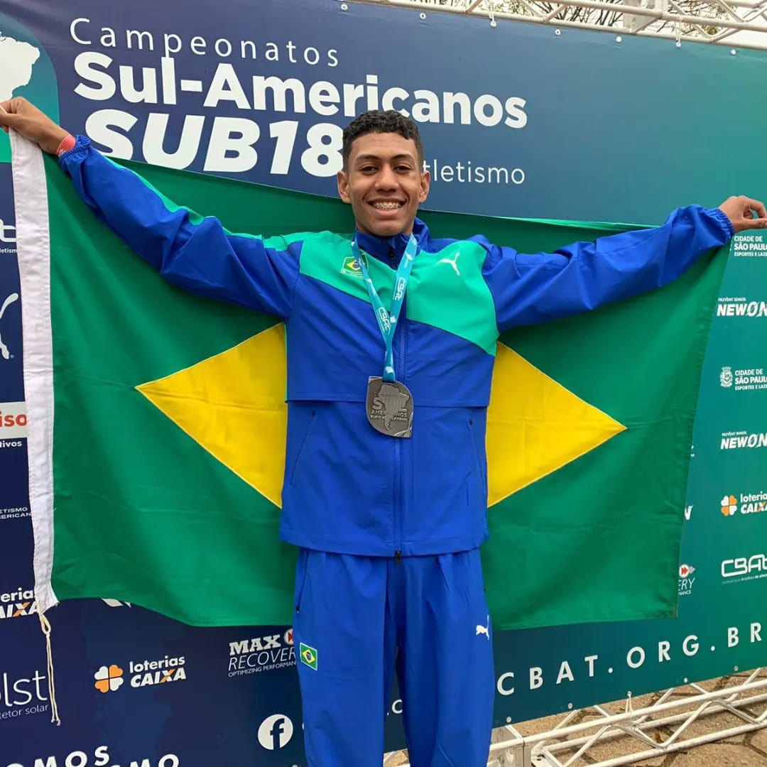 Vin�cius Moraes Costa � vice-campe�o sul-americano sub-18 nos 800 metros