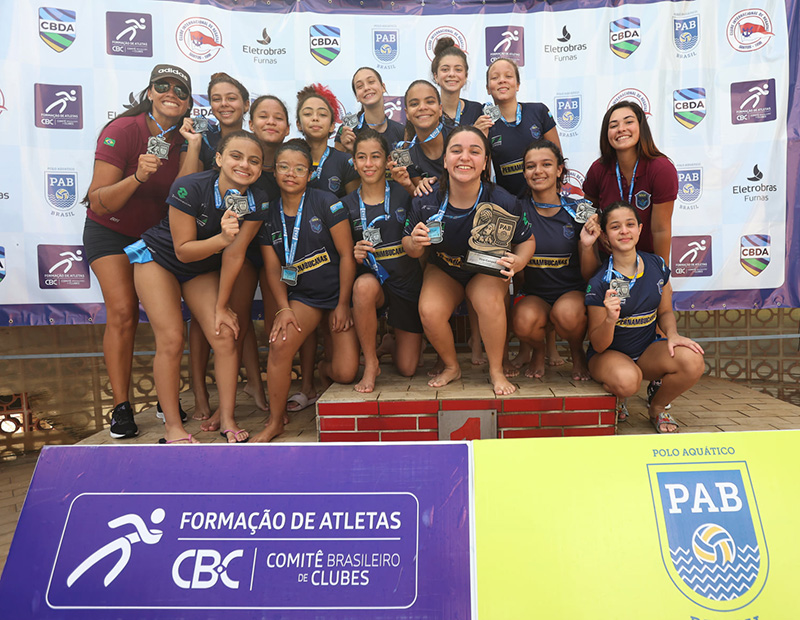 Time feminino ABDA, vice-campe�o Brasileiro Sub-14 - cr�dito: Luiza Moraes-PAB