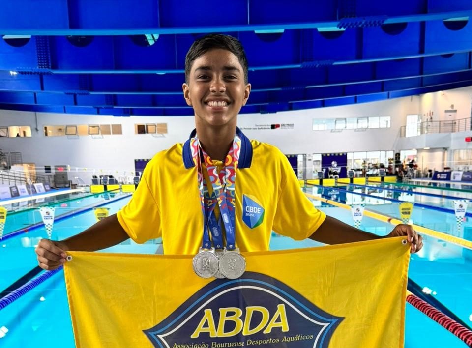 Atleta da paranata��o da ABDA conquista 3 medalhas em Sul-Americano Escolar