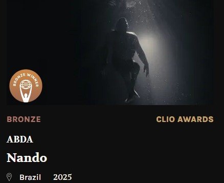 Minidoc Nando conquista bronze no pr�mio internacional �The Clio Awards�